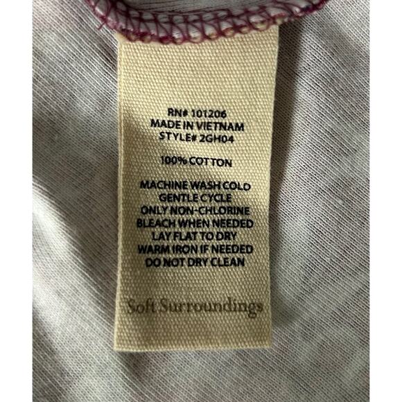 Soft Surroundings Size Medium Floral‎ Soft Essential Supima Cotton T Shirt Dress - Picture 8 of 8